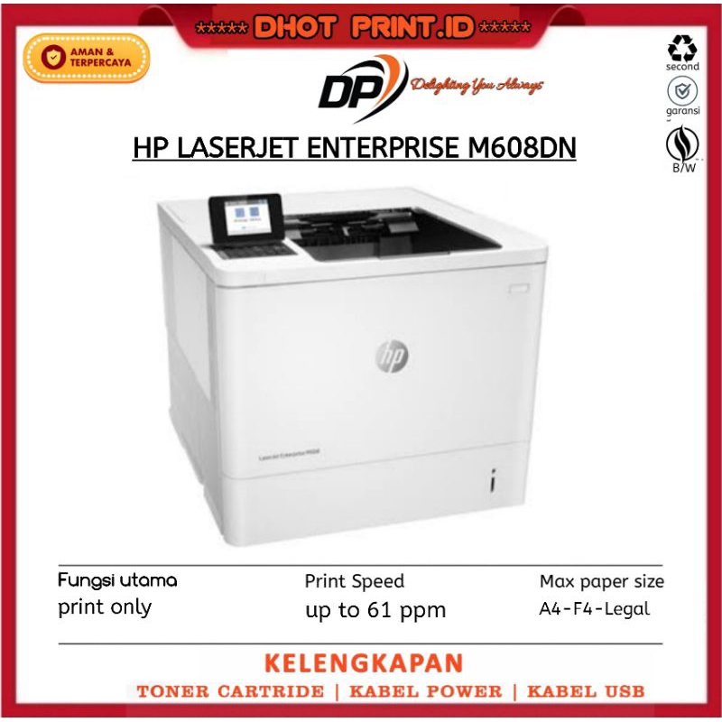 

Printer Hp Laserjet Enterprise M608N second siap pakai