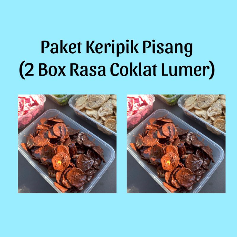 

PAKET 2 BOX KERIPIK PISANG RASA COKLAT LUMER