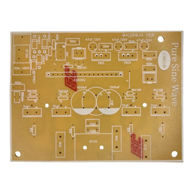 PCB Inverter PSW 4 Mosfet Masking Merah
