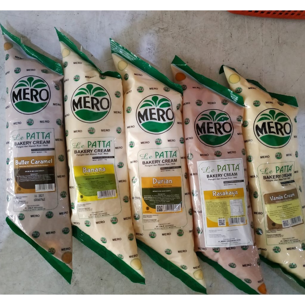 

Mero Le Patta Filling Isian Bakery Cream 1kg / Le Patta Creamfill 1kg