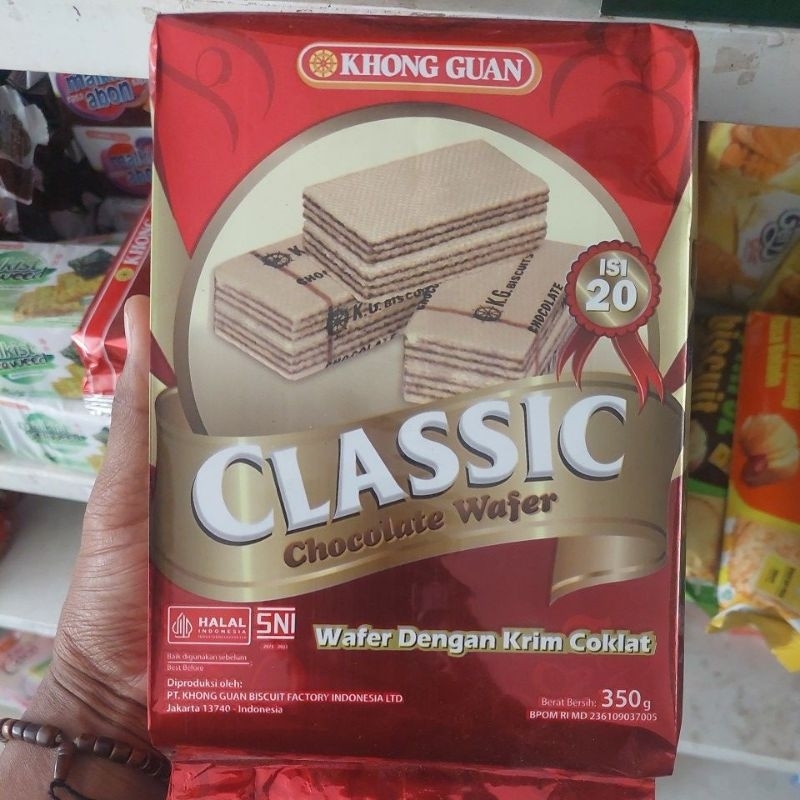 

Khong Guan Wafer Classic Chocolate 350gr Wafer Klasik