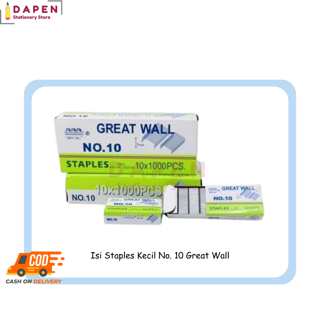 

Isi Staples Greatwall Kecil No 10 Per 1 Pack Kecil