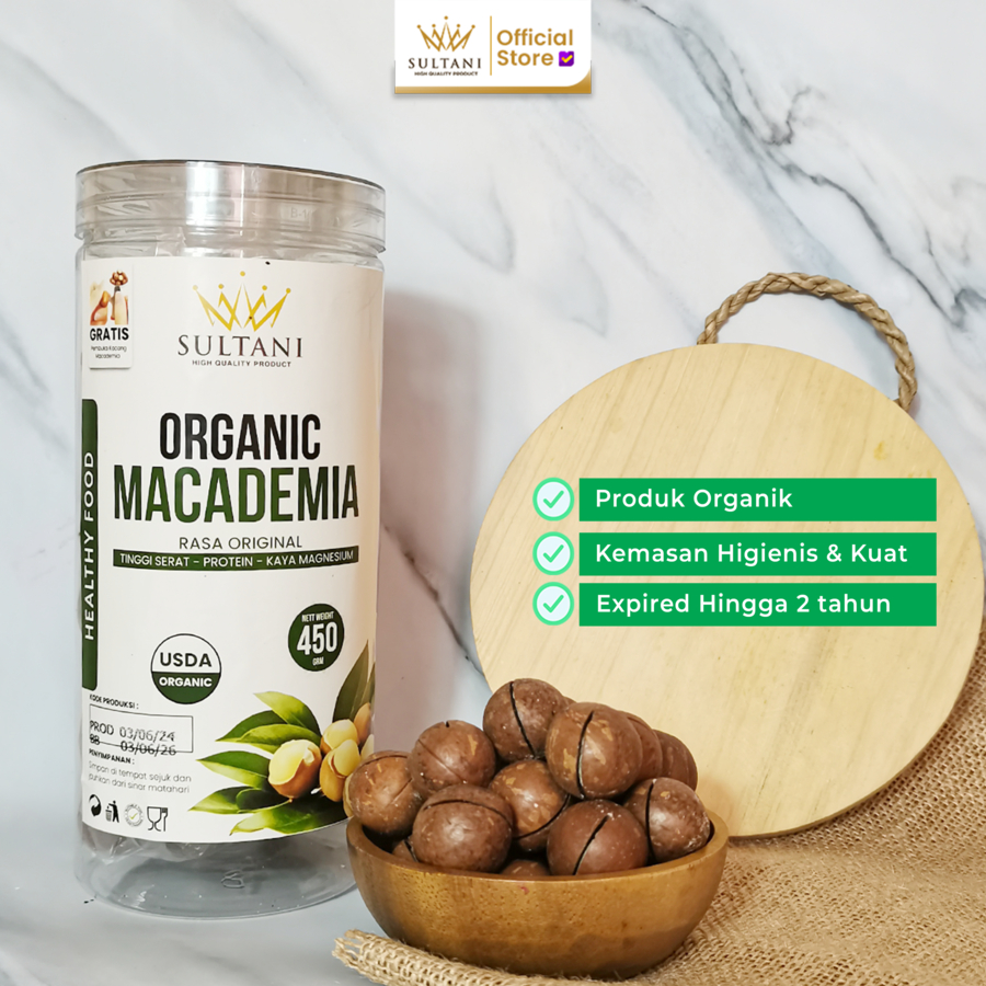 

Kacang Macademia Panggang 450gr FREE Kunci Pembuka - Sultani Indonesia