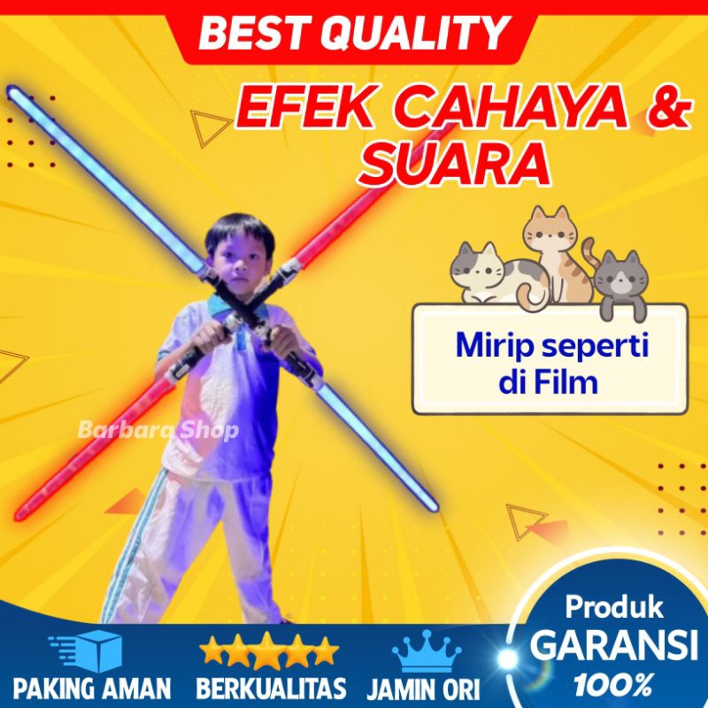Pedang StarWars Star Wars Stars Wars Lightsaber Ori 2 Pedang Mainan Anak Laki laki Nyala Dan Suara D