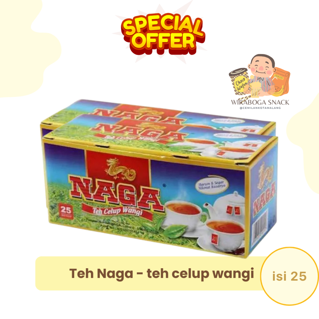 

PROMO! Teh Naga Celup khas Malang isi 25 box oleh-oleh