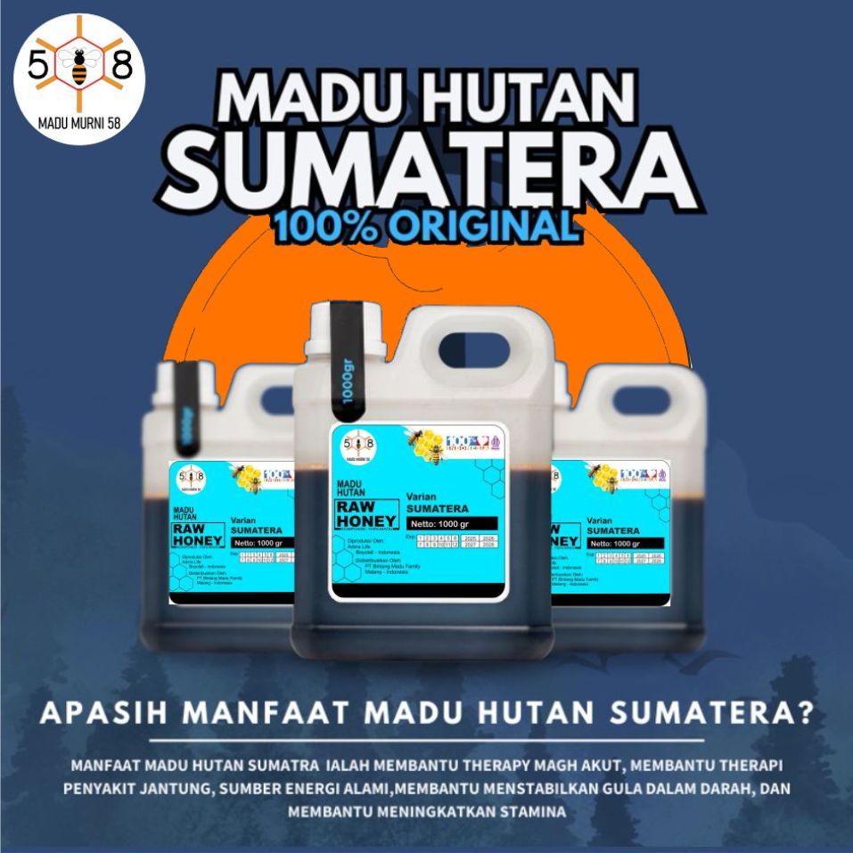 

Madu 58 Murni Asli 100% Hutan Sumatra 1 kg