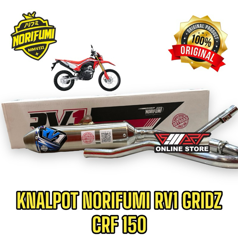 KNALPOT NORIFUMI RV1 GRIDZ CRF 150 / RV1 SHORTY CRF 150 / RV1 N4 CRF150