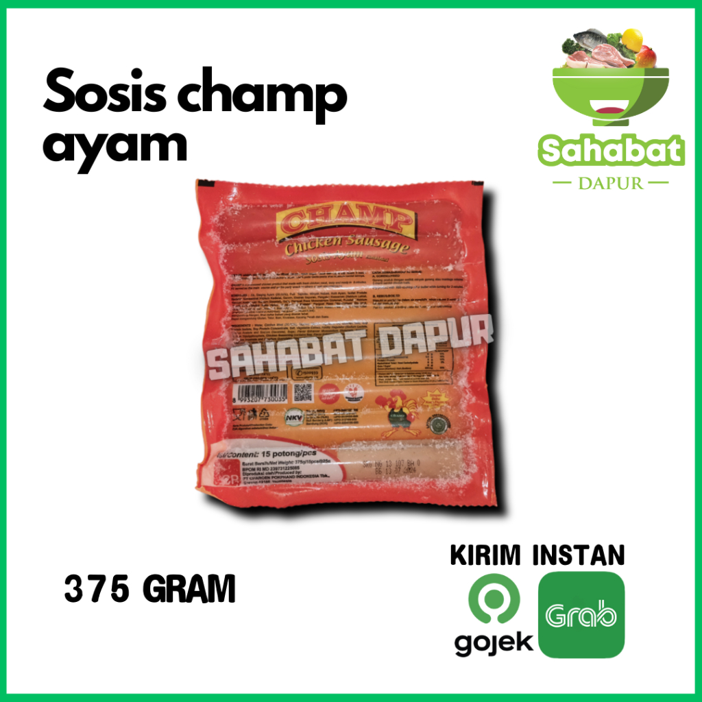 

Sosis Ayam 375 Champ / Frozen Food - Sahabatdapur