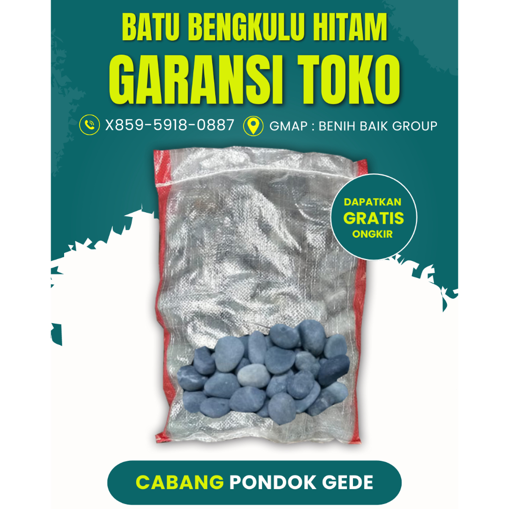 Batu Hias Koral Bengkulu Hitam Besar
