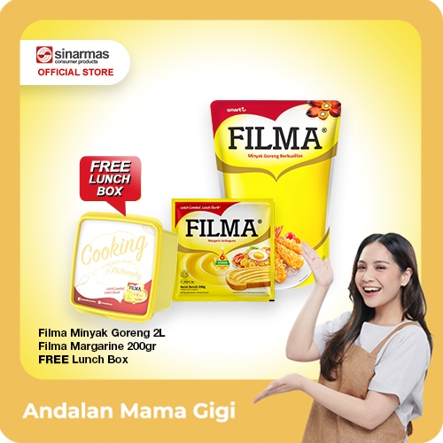 

Paket Filma Free Lunch Box - 1 Pouch Filma Minyak Goreng 2 Liter & 2 Pcs Filma Margarine 200 Gr