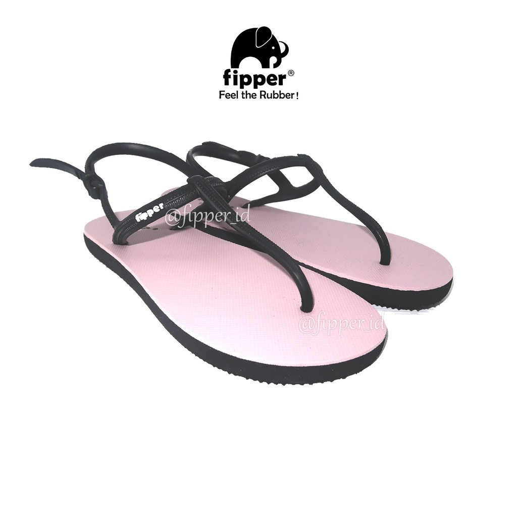Fipper - Strappy Pink Rose / Black