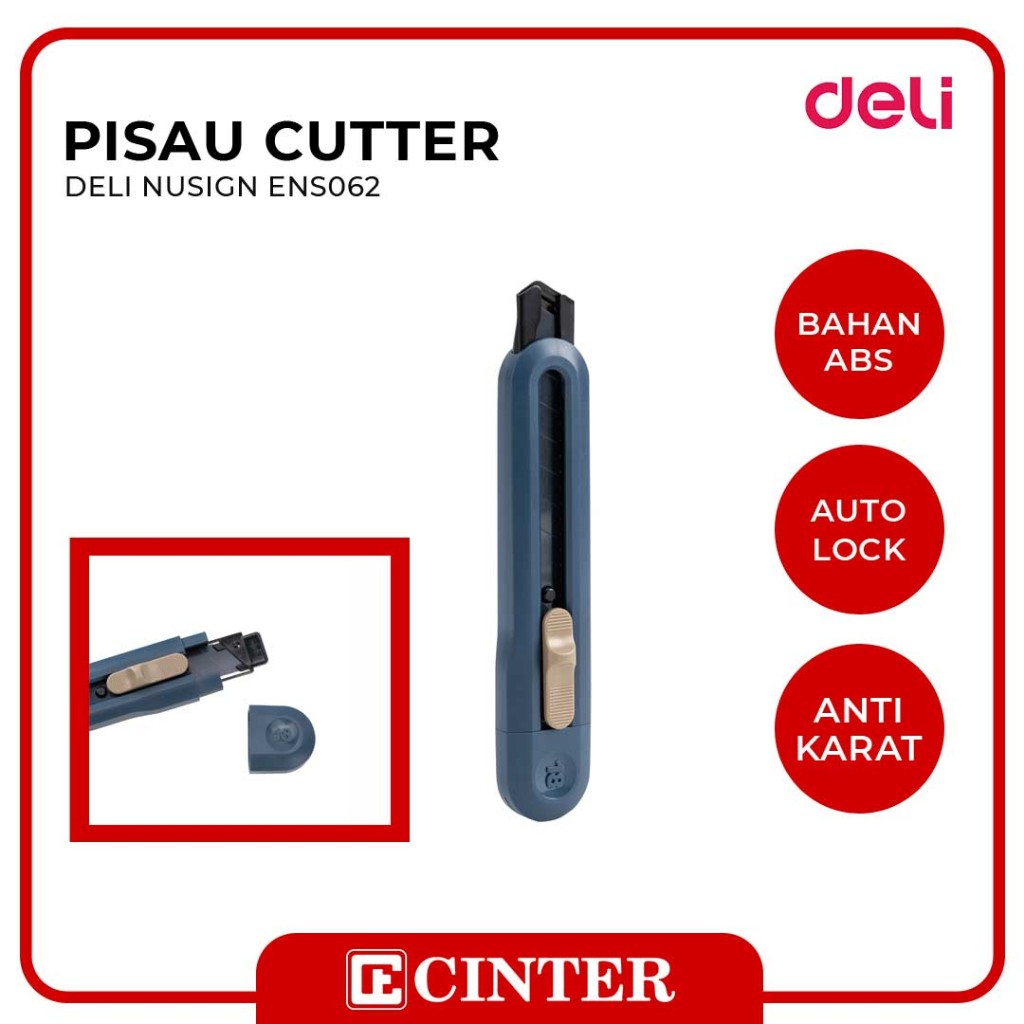 

DELI - CUTTER BESAR / PISAU PEMOTONG DENGAN AUTO-LOCK ENS062