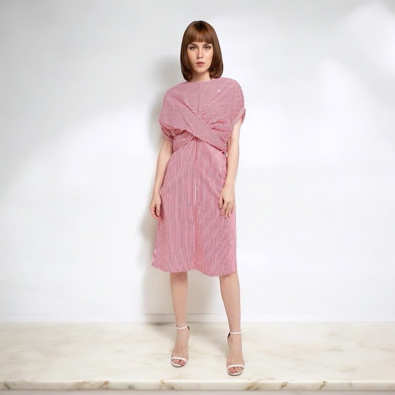 DRESS ORI RA JEANS CANDY DRESS ORIGINAL DRESS PEREMPUAN DRESS WANITA MOTIF STRIPES DRESS BRANDED