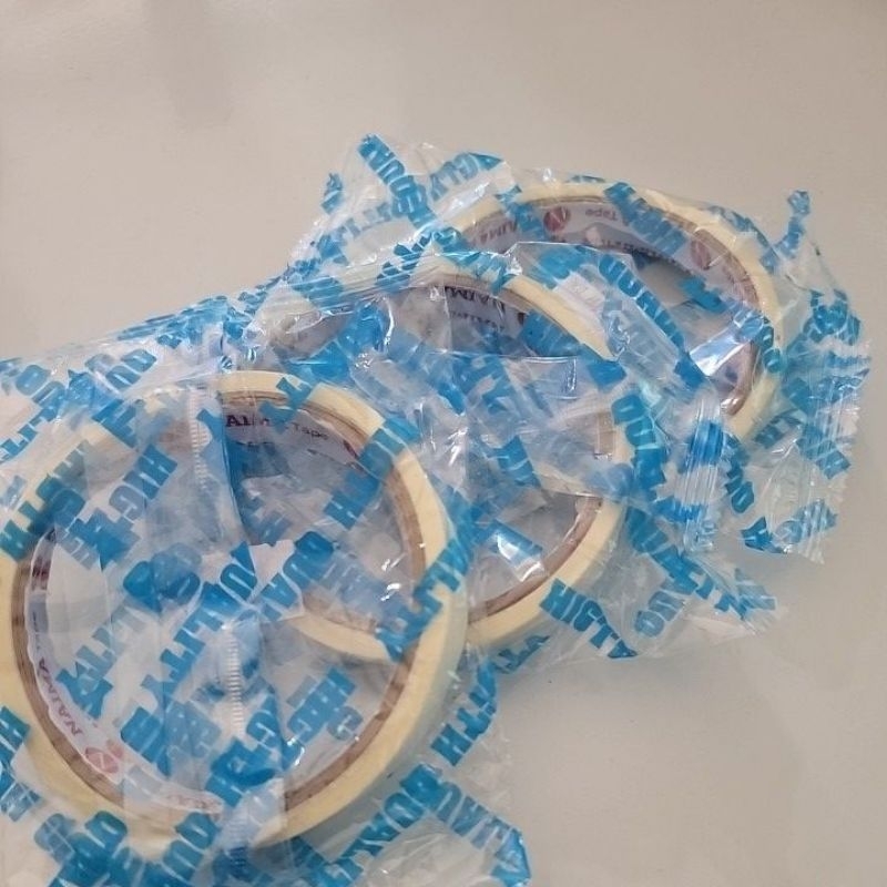 

0Masking Tape 12mm - Lakban Kertas Naima 1/2 Inch - Selotip Kertas
