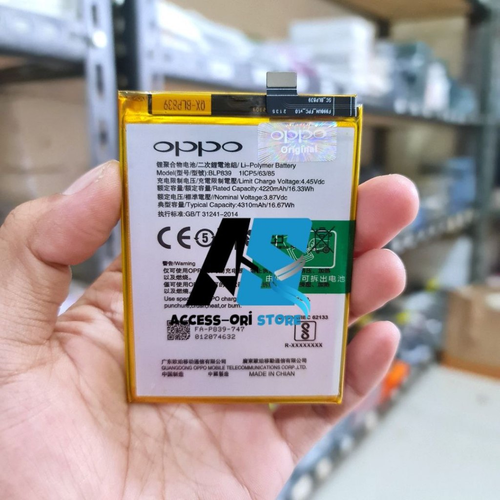 Batre Baterai BLP839 Original HP Oppo A95 CPH2365 Battery Batrei Tanam