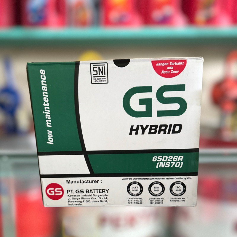 Aki / Accu GS HYBRID NS70 / 65D26R ASTRA OTOPARTS