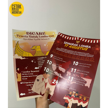 

CETAK FULLCOLOR KERTAS ART PAPER 150gsm