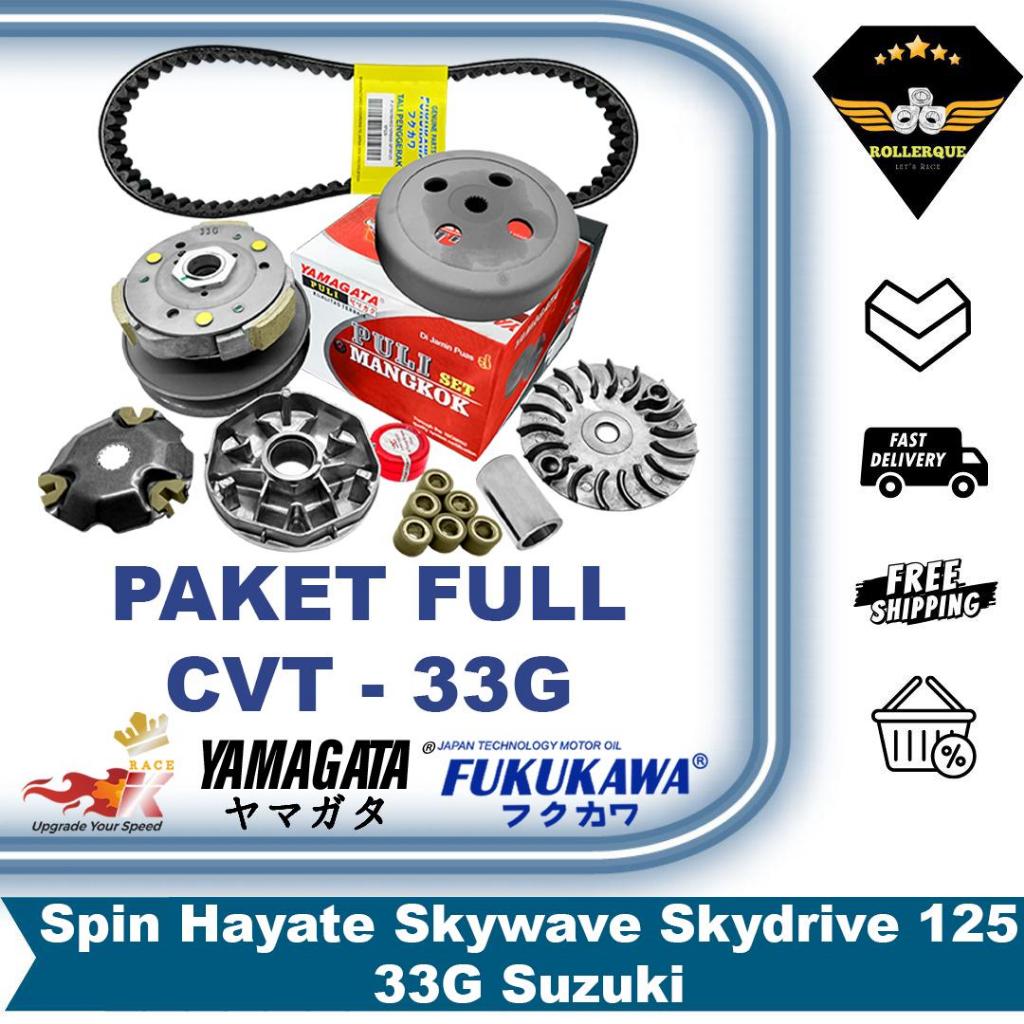 Paket Full Upgrade CVT Suzuki Spin Skywave Skydrive Hayate 125 33G Yamagata Fukukawa Thailand