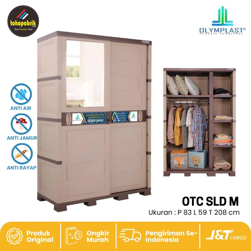CARGO Lemari Sliding 2 Pintu / Olymplast OTC Sliding Modern / Lemari Baju Sliding