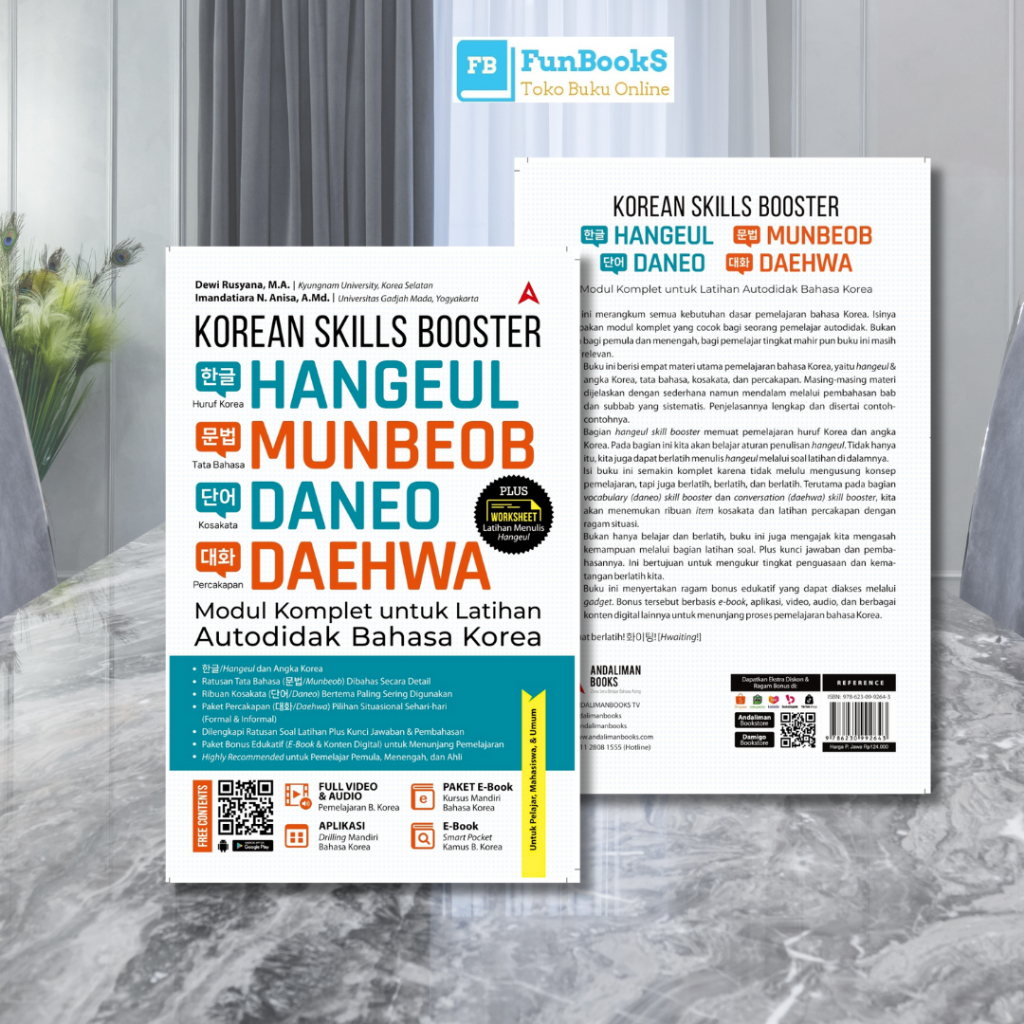 Buku Bahasa Korea - Korean Skills Booster Hangeul Munbeob Daneo Daeehwa