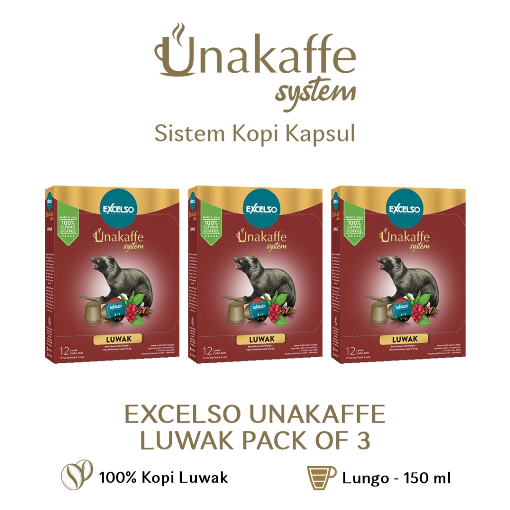 

Excelso Unakaffe Luwak Pack Of 3