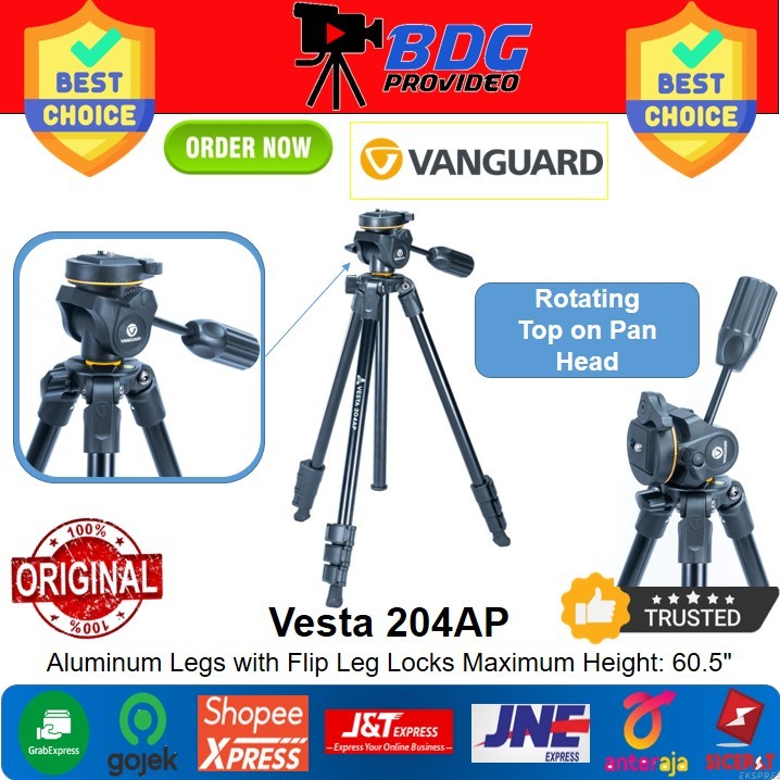 Vanguard Vesta 204AP / Tripod Alumunium pan head Vanguard vesta 204 AP