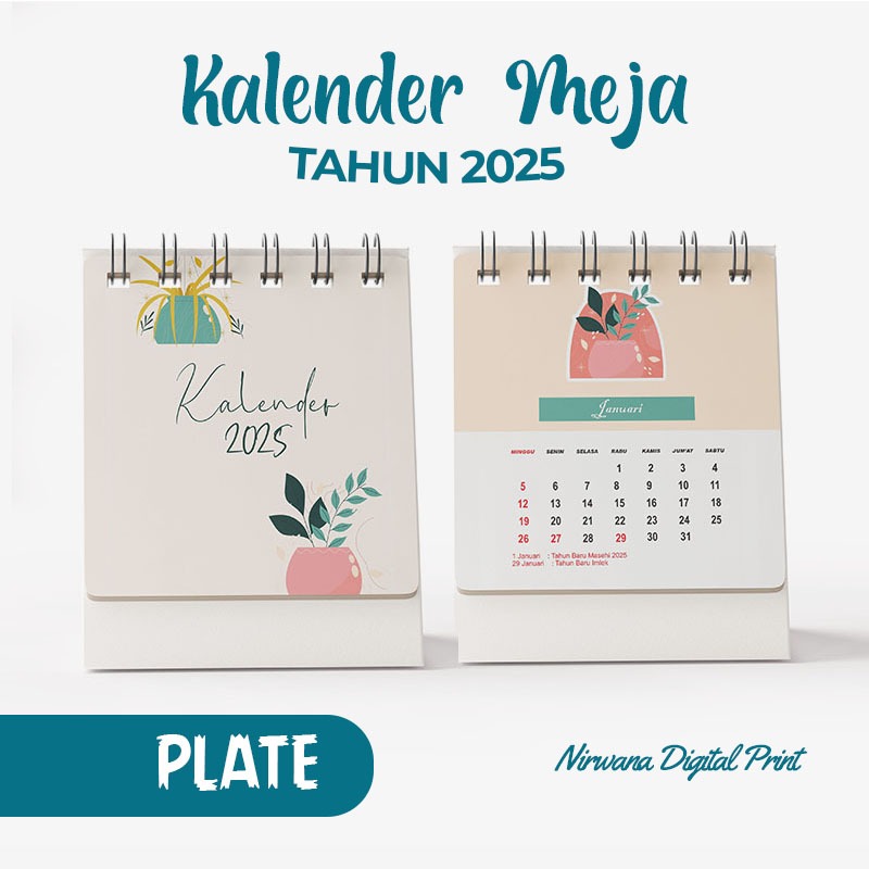 

KALENDER MEJA AESTHETIC PLATE TAHUN 2025