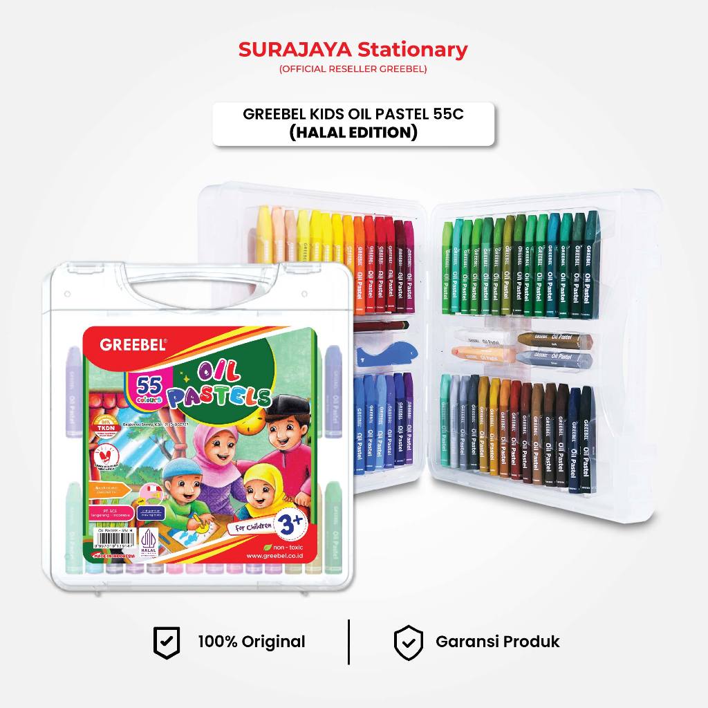 

Crayon Greebel / Crayon 55 Warna / Crayon Oil Pastel / Krayon Halal Edition 55 Warna