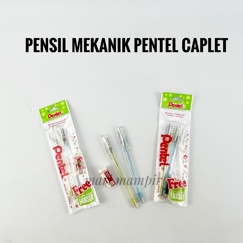 

PENSIL MEKANIK / MECHANICAL PENCIL PENTEL CAPLET 0.5 ( 2 PCS + 1 PCS STIP )