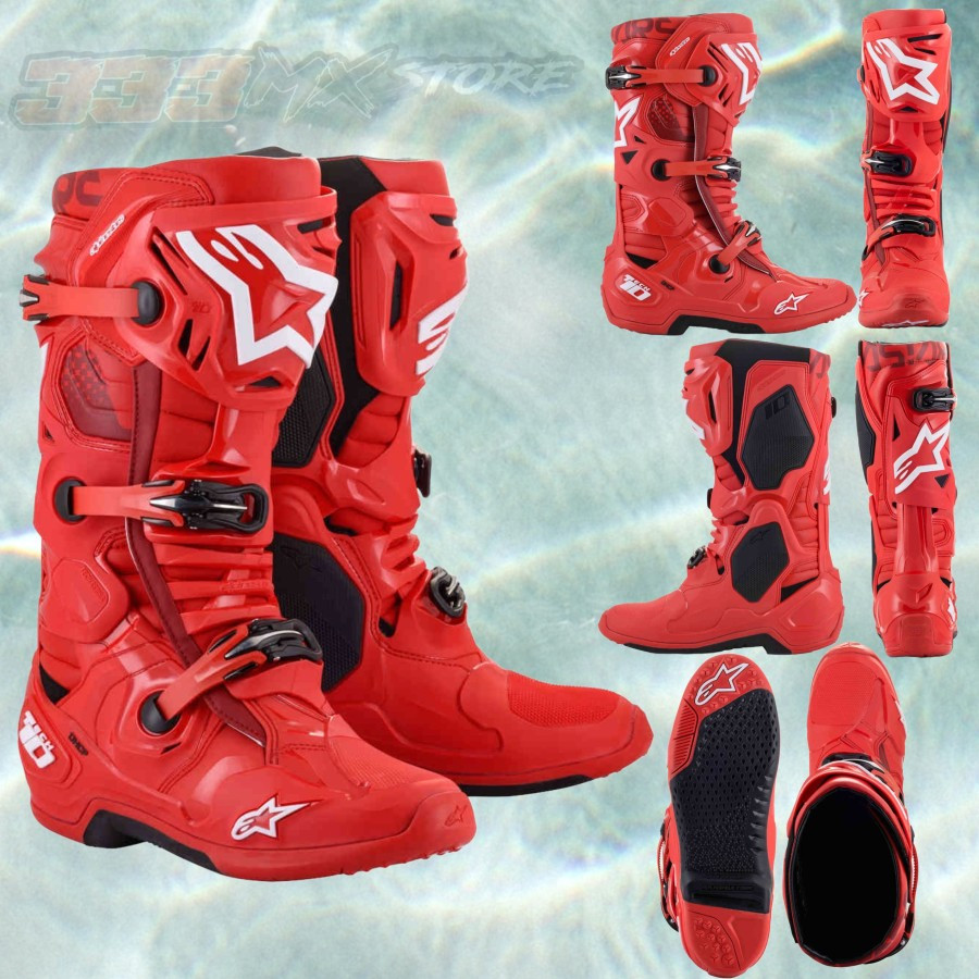 Boots Alpinestars Tech 10 Red Sepatu Boots Alpinestar Tech 10 Cross Trail Original