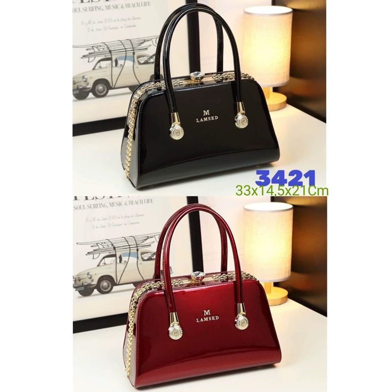 3421 Tas Fashion Wanita Glossy Behel