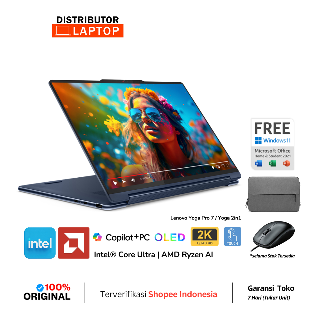 Lenovo Yoga 7 2IN1 / Lenovo Yoga Pro 7 [ Intel & Ryzen ] Garansi Resmi