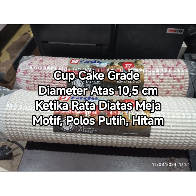 Cake Case Kertas Alas Kue Cup Cake Snack Risoles Putih / Motif Diemater 10.5cm Cup Cake 10,5 cm
