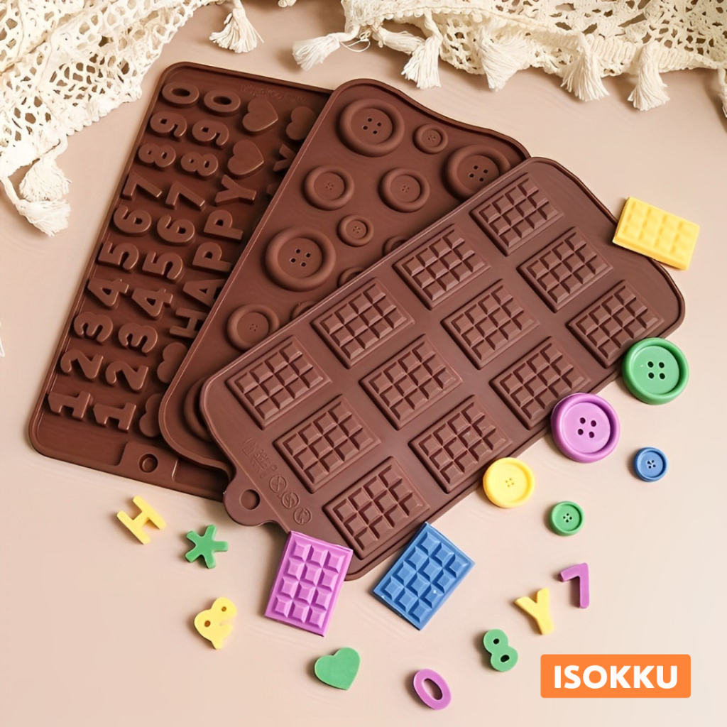 Cetakan Silikon Coklat Mini Batangan Food Grade Anti Lengket untuk Dekorasi Kue