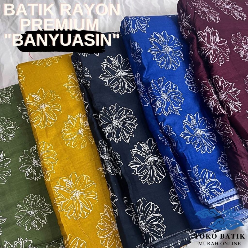 Kain Katun Korea Rayon Silky Viscose Printing Motif "Banyuasin" 2024 Original 100% Viscose Premium