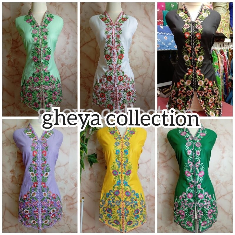 New||atasan kebaya encim bordir bunga kecil/seragam kerja formal/kebaya wanita modern lengan panjang