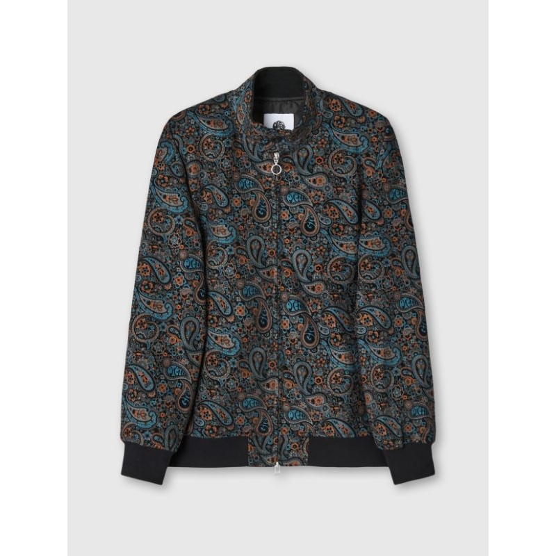 Pretty Green Paisley Cord Harrington Jacket Original
