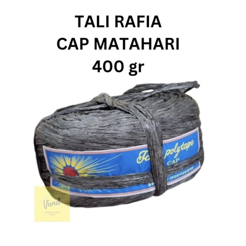 

Tali Plastik Rafia Gulungan - Tali Rafia 400gr Cap Matahari - 1 pcs