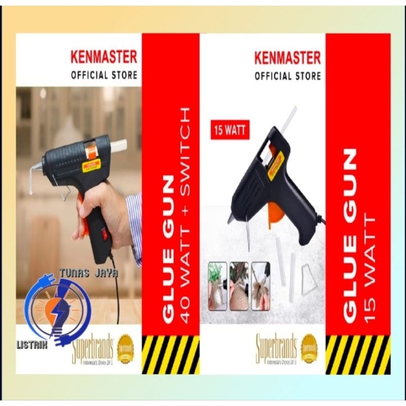 Glue Gun Kenmaster 15 Watt / 40 Watt Alat Lem Tembak Kenmaster Glue Gun