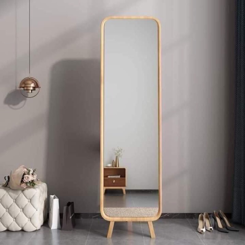 Cermin Kayu Jati Minimalis Cermin Standing Full Body Cermin Aesthetic