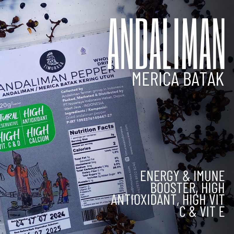 

Andaliman Merica Batak Premium Asli Timurasa - Andaliman Pepper 20g bumbu masakan