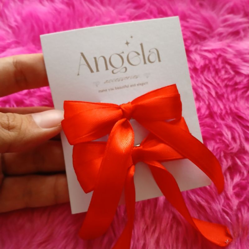 Jepitan Rambut Merah Lucu / Jepitan Rambut Cute / Jepitan Rambut Unik / Jepitan Rambut Aesthetic