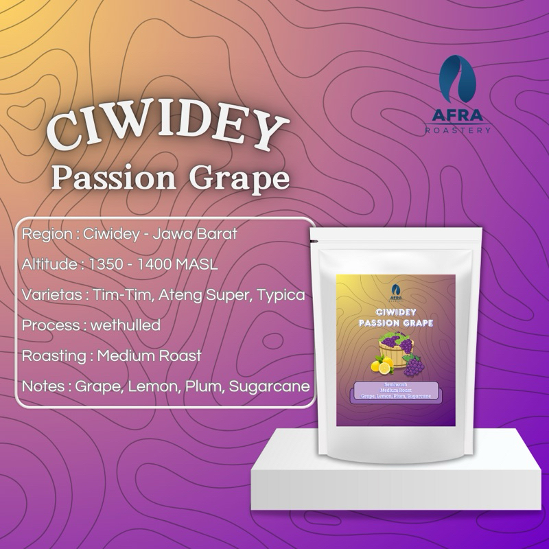 

Biji Kopi Arabica Single Origin Ciwidey Passion Grape