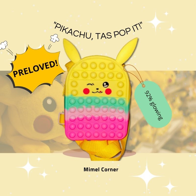 Pikachu Tas Pop It Anak (Tas Mainan Anak)