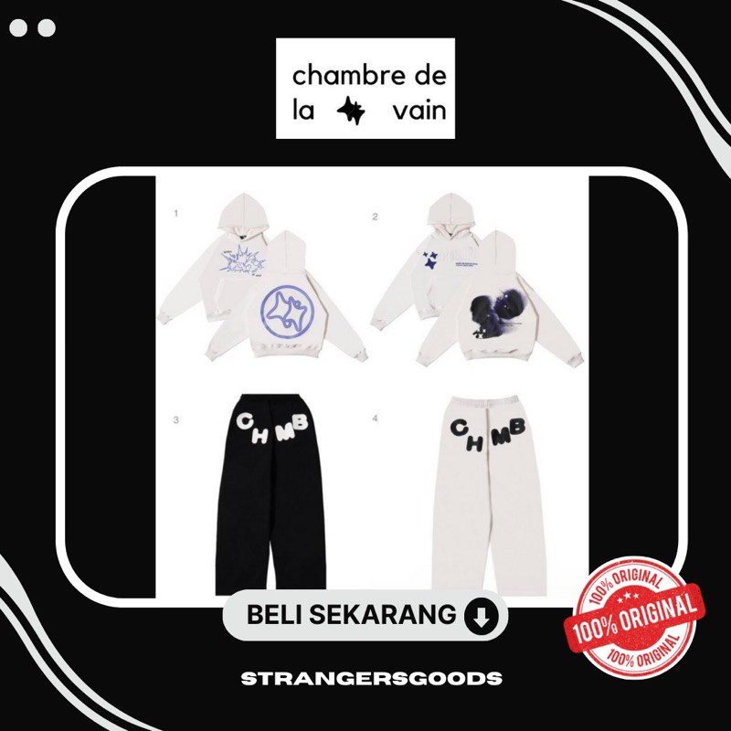 Chambredelavain Pants Black / Hoodie Ignition Bomb White [ 100% Originals ]