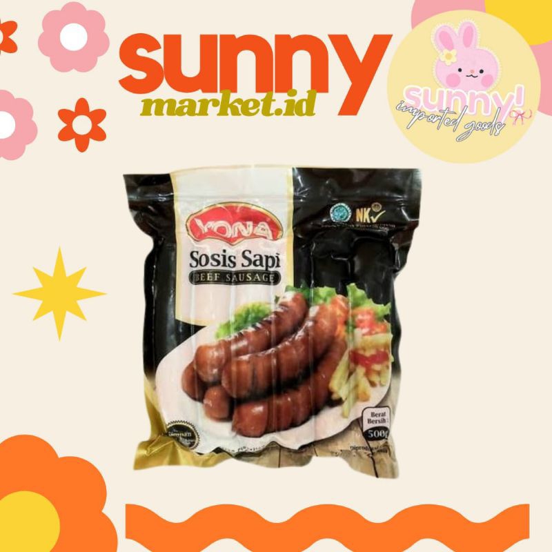 

SUNNYMARKET - YONA SOSIS SAPI JUMBO BEEF SAUSAGE 500 GR