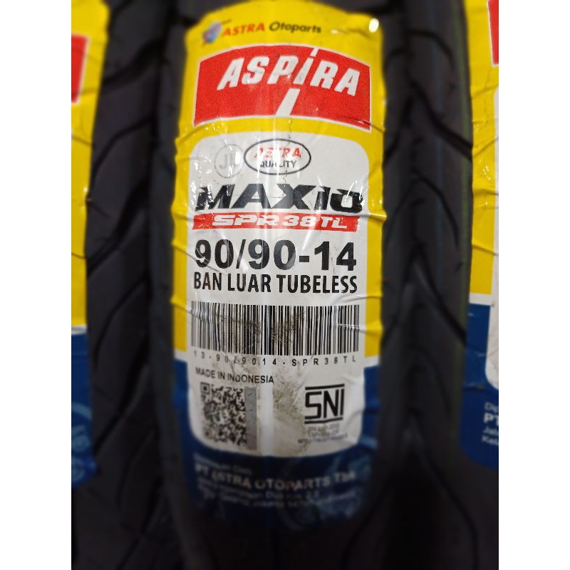 ASPIRA MAXIO SPR 38 TL 90 / 90 - 14  BAN LUAR TUBELESS