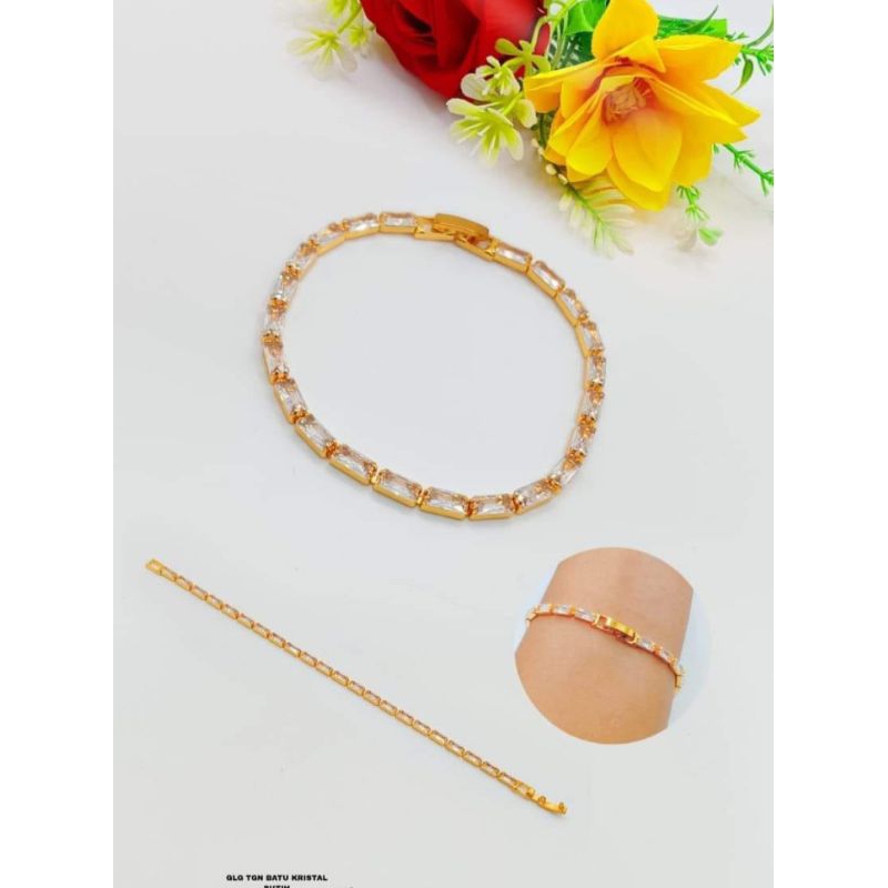 gelang tangan batu kristal titanium terbaru