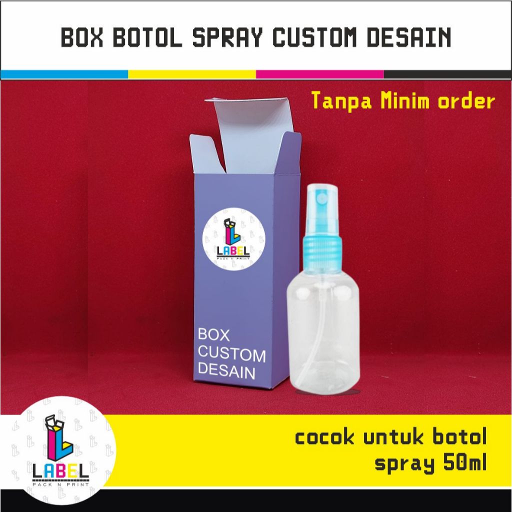 

Box / Dus Botol Spray 50ML Ukuran 4 x 4 x 10 cm - Custom Design Ivory 300gsm FULLPRINT