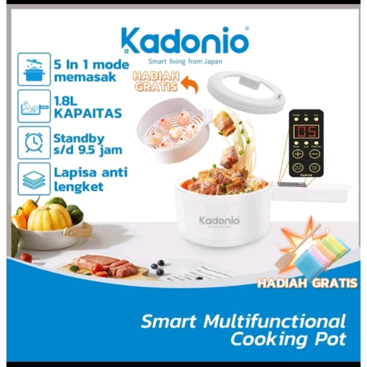 KADONIO/BRAVHOM Panci Listrik Serbaguna Multifungsi Anti Lengket